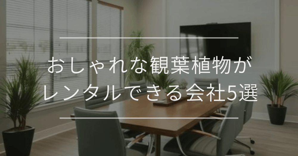 おしゃれな観葉植物がレンタルできる会社
