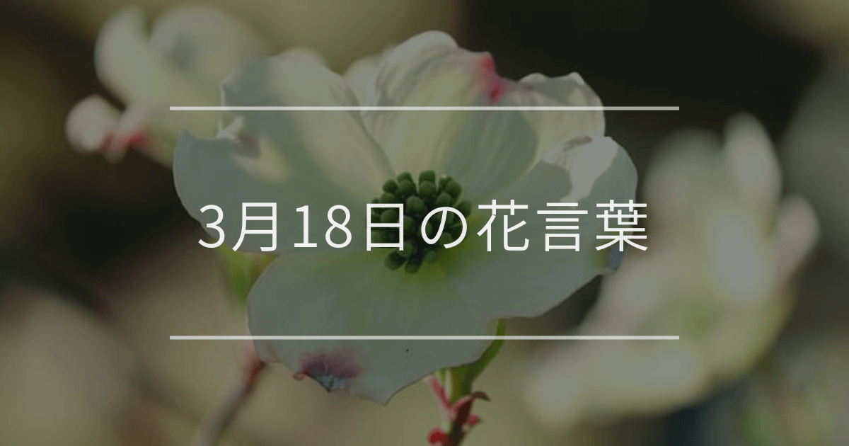 3月18日の誕生花