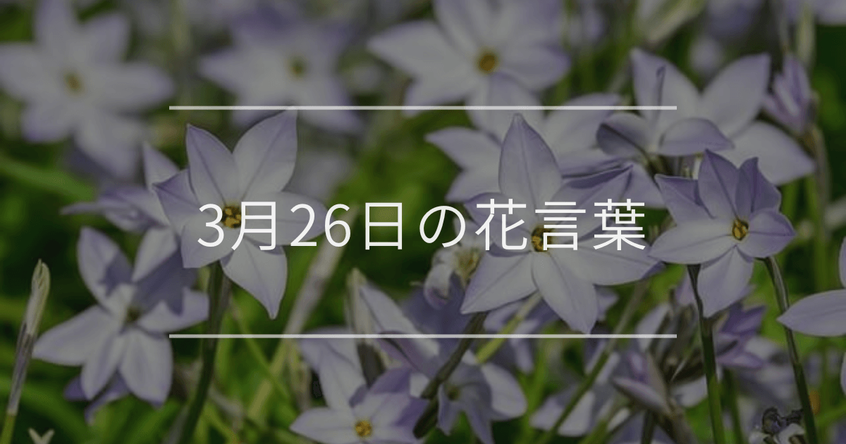 3月26日の誕生花