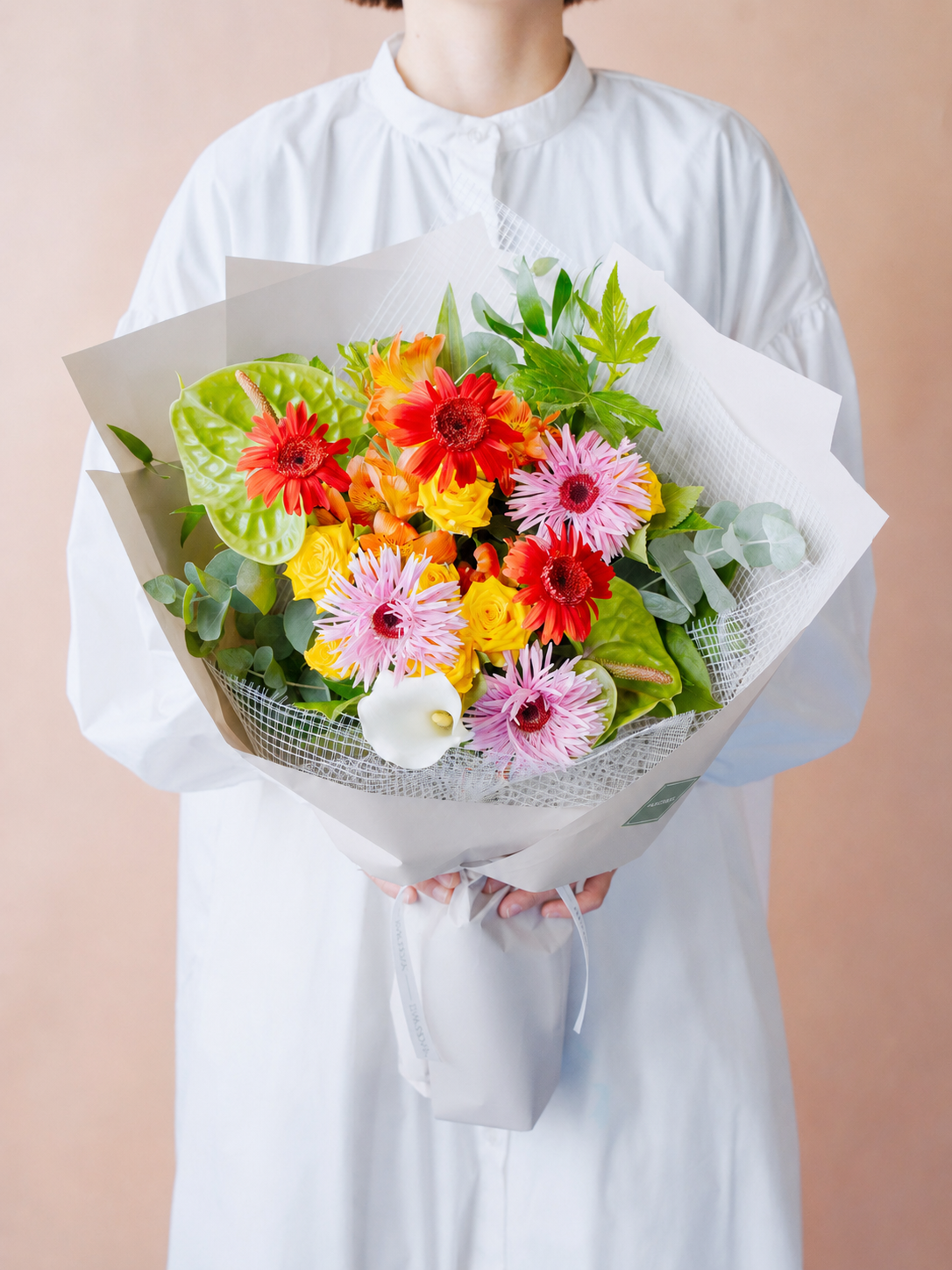 【10月の誕生花】ガーベラの花束L -ミックス-