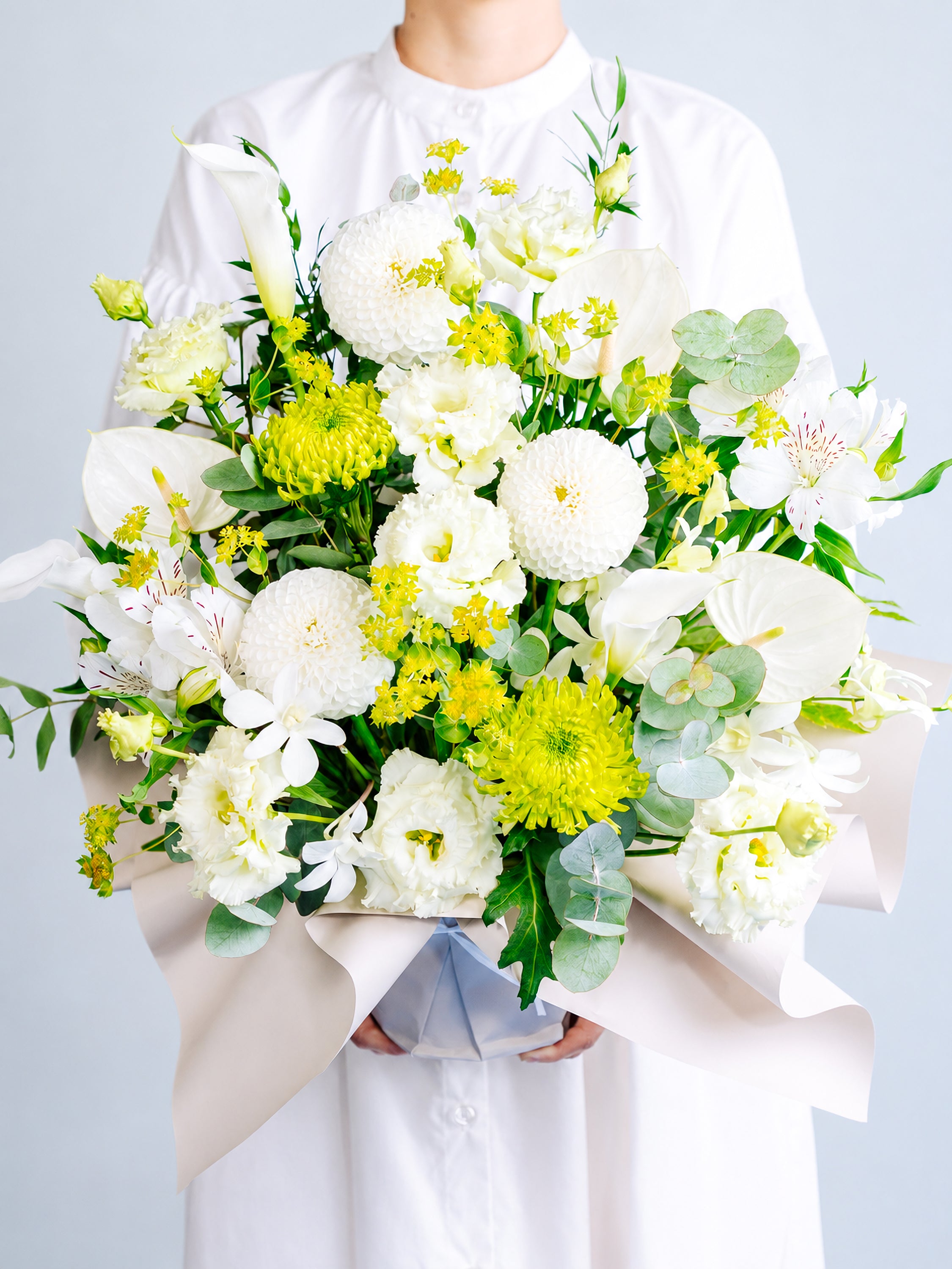 【お供え用】おまかせアレンジ XL　- ホワイト -