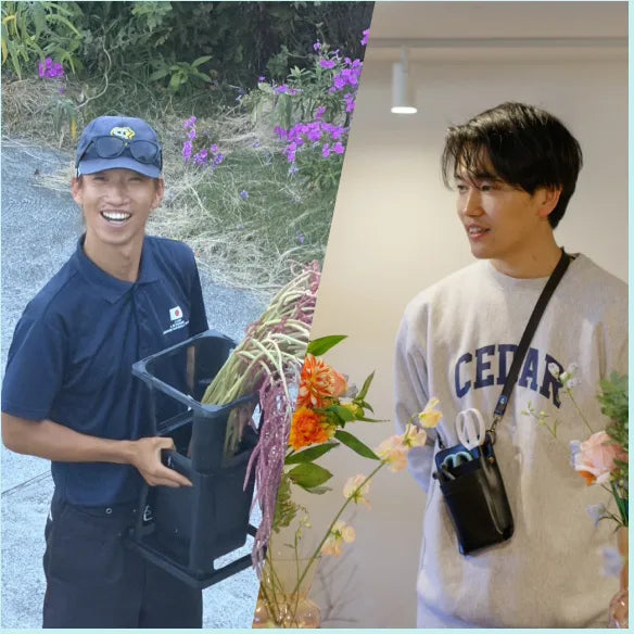 さいとうよしき × FLOWER NAOKIによるマルシェ花束ワークショップ